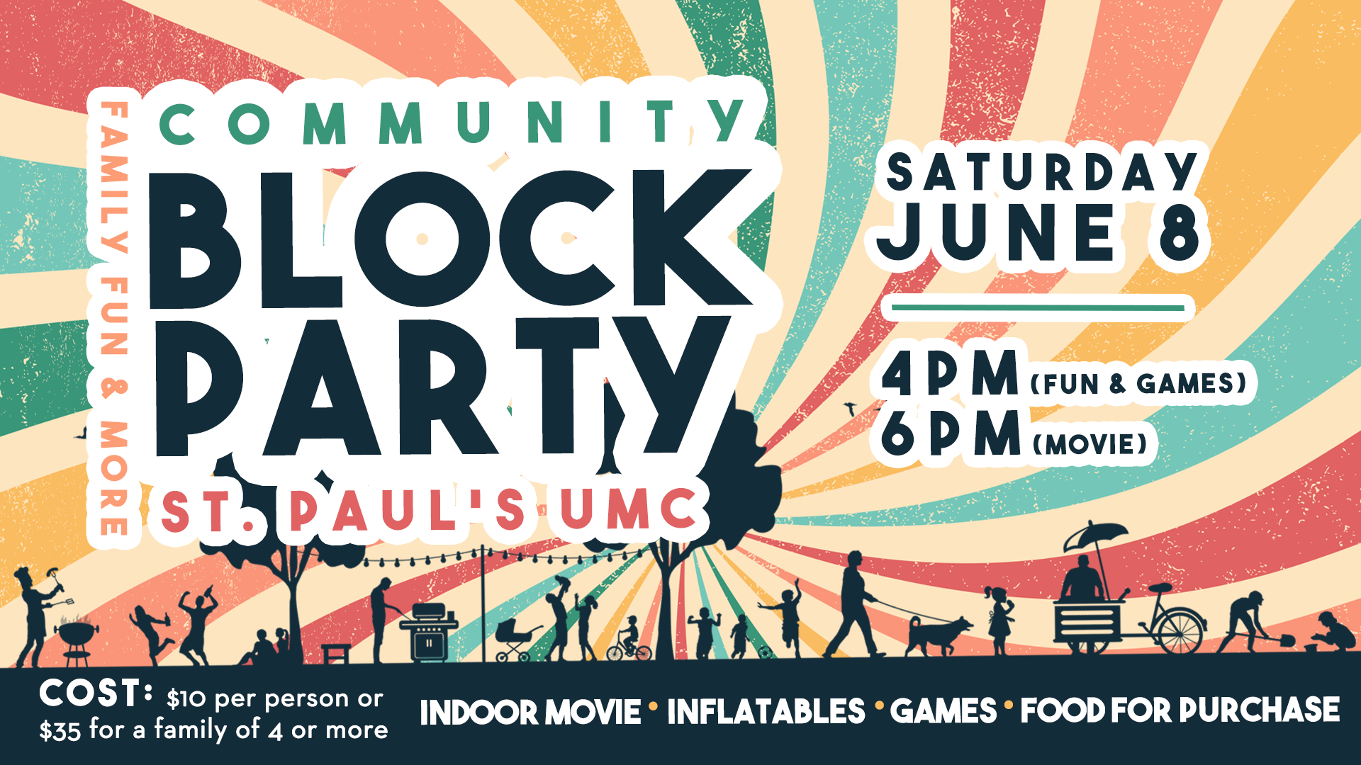 St. Paul's UMC | Community Block Party | June 8th 4:00PM